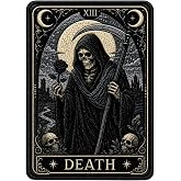 Grim Reaper Tarot Death Skeleton Scythe Moon Skull Embroidered Patch Tactical Military Morale