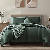 Monbix Full Comforter Set - 7 Pieces Deep Forest Bed in a Bag Full Size Bedding Sets with Comforters, All Seasons Comforter with Sheets, Pillowcases & Shams