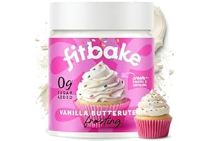 FitBake Vanilla Buttercream Frosting | Keto Frosting for Low Carb Desserts | No Sugar Added Keto Icing For Keto Cakes | 0g Net Carbs | Gluten Free Frosting | Low Carb Food | Keto Friendly 8oz