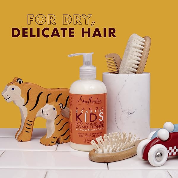 SHEAMOISTURE KIDS CONDITIONER FOR KIDS HAIR MANGO AND CARROT SULFATE FREE CONDITIONER 7.7 OZ