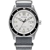 CITIZEN Mens Eco-Drive Terra Force, Silver-Tone Stainless Steel Case