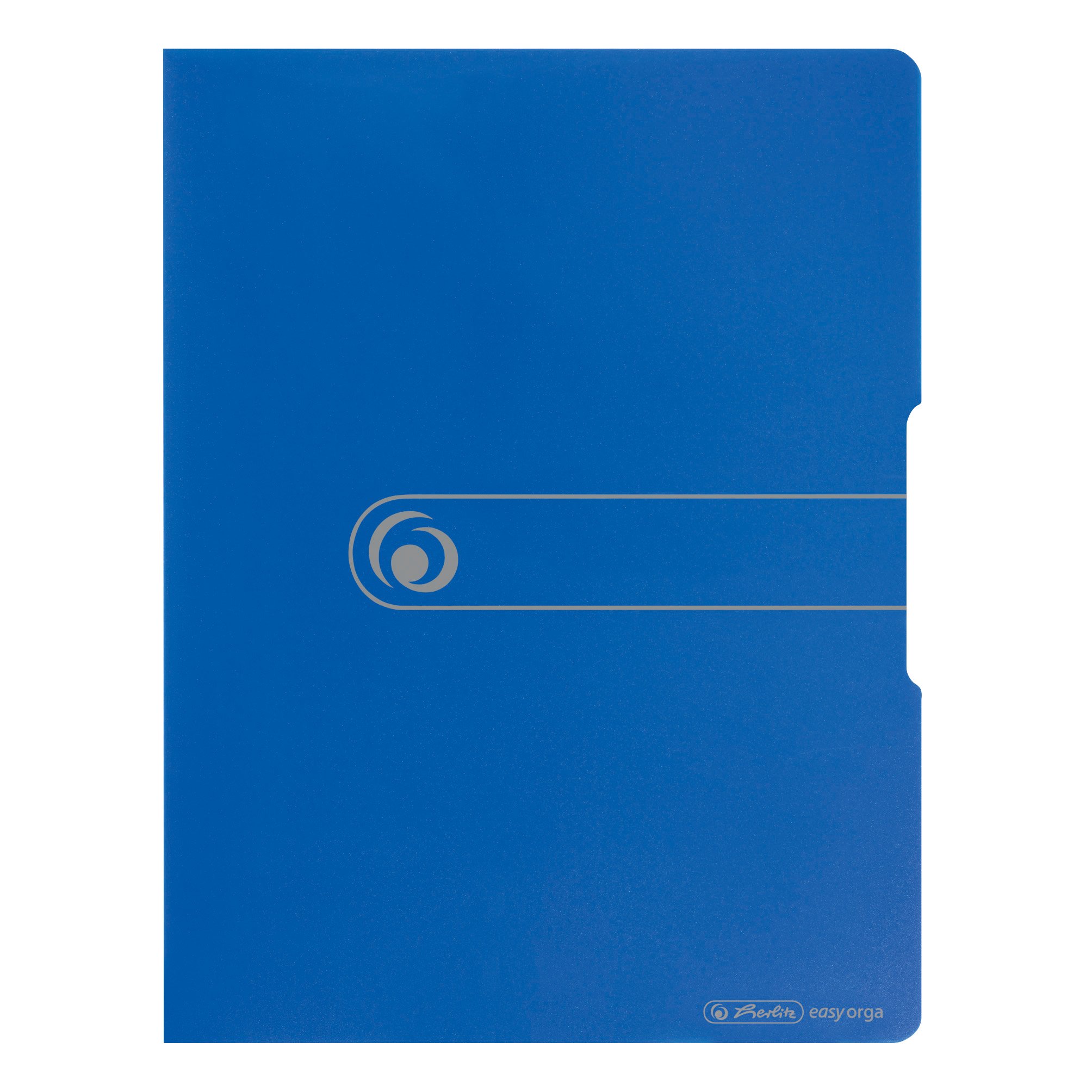 Herlitz 11207347 Display Book A4, 20 Transparent Pockets, Attached Spine Label, Opaque Blue