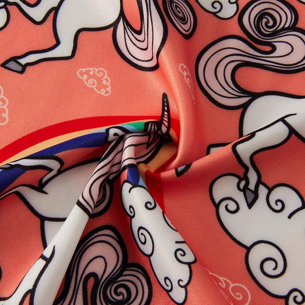 Girl Dress Swing Dress for Kid Rainbow Unicorn Print Cotton Dresses Outfit Size 4 5 Summer Weekend Fit (Champagne Unicorn, 4-5 T)