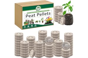 Halatool 300 Pcs 30mm Peat Pellets Block Potting Soil for Seedlings, Compressed Garden Soil Seed Starter Nutrient Peat Pods for Starting Seeds, Planting Flowers, Vegetables, Herbs