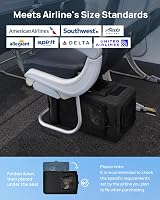 pecute Cat Carrier Airline Approved Portable Pet Handbag 44x30x23cm Dark Grey view 3
