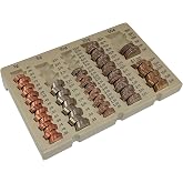 BankSupplies Self Counting Coin Tray, Coin Organizer &amp; Holder for Loose Change, Non-Slip Durable Design, Holds Pennies, Nickels, Dimes, Quarters, Half Dollars &amp; Dollar Coins
