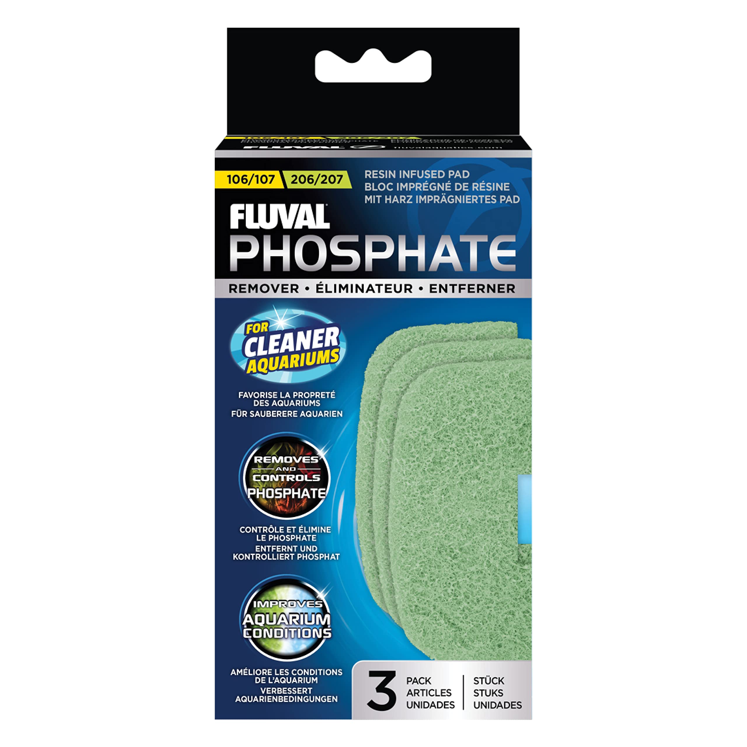 Fluval 106/7 and 206/7 Filter Phosphate Remover Pad,blue