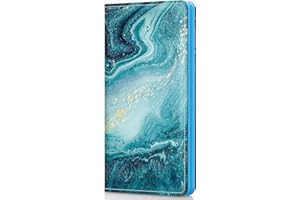 Pisypox Checkbook Cover for Personal Checkbook，Patterned Pu Leather check book covers for women and men，with Pen Holder & Built-in Clear Plastic Divider for Duplicate Checks