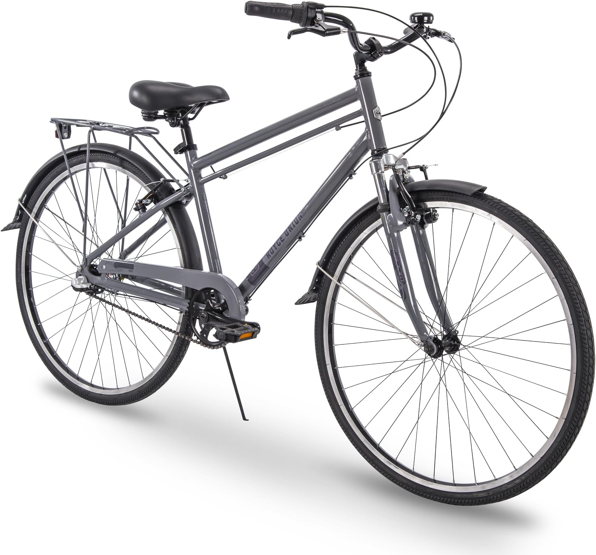 700c Royce Union RMX Mens 3-Speed Commuter Bike, Aluminum Frame, Cool Gray