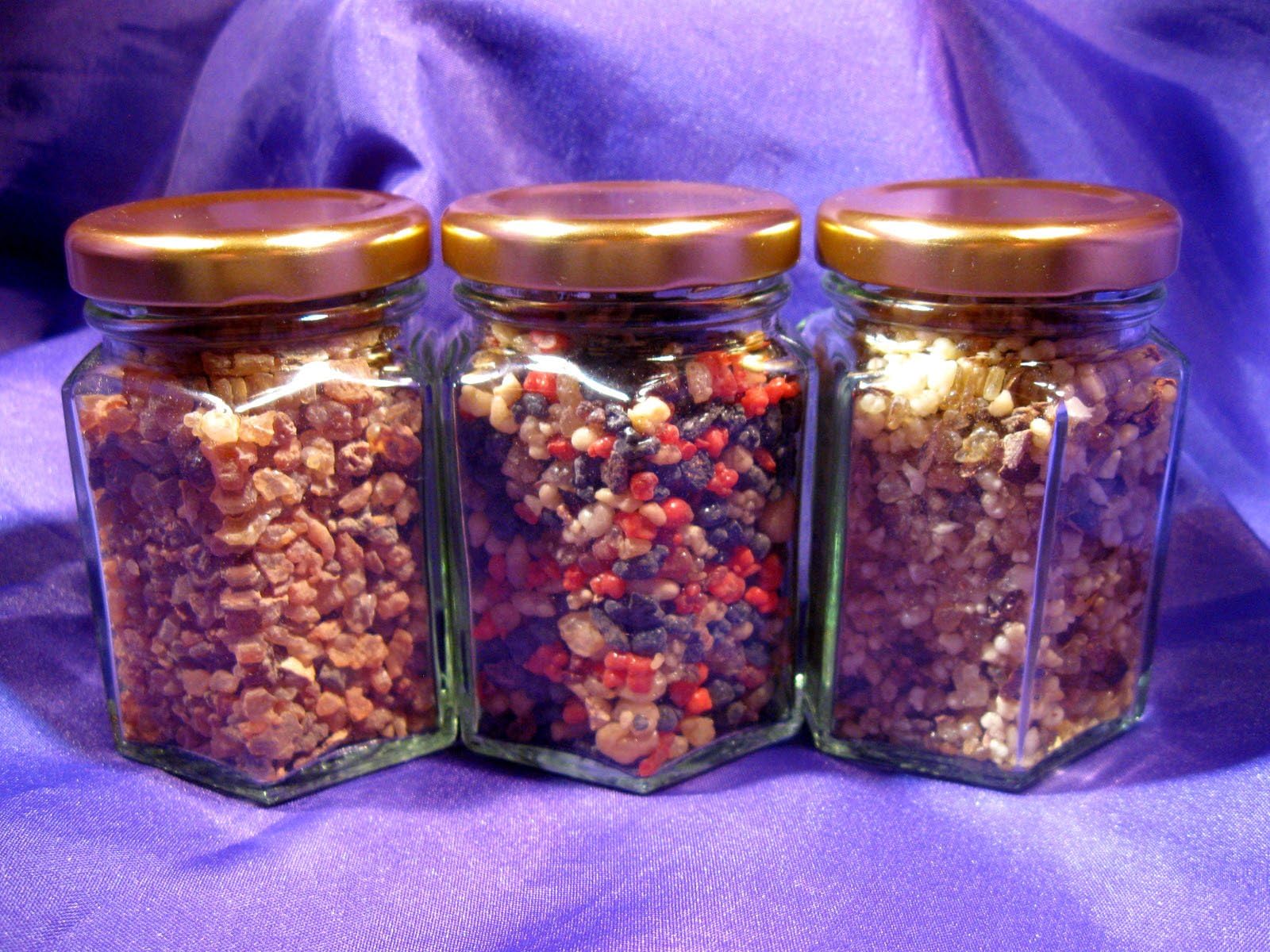 Ascension777 INR052F Resin Jars Set of Three + 10 Charcoal Discs