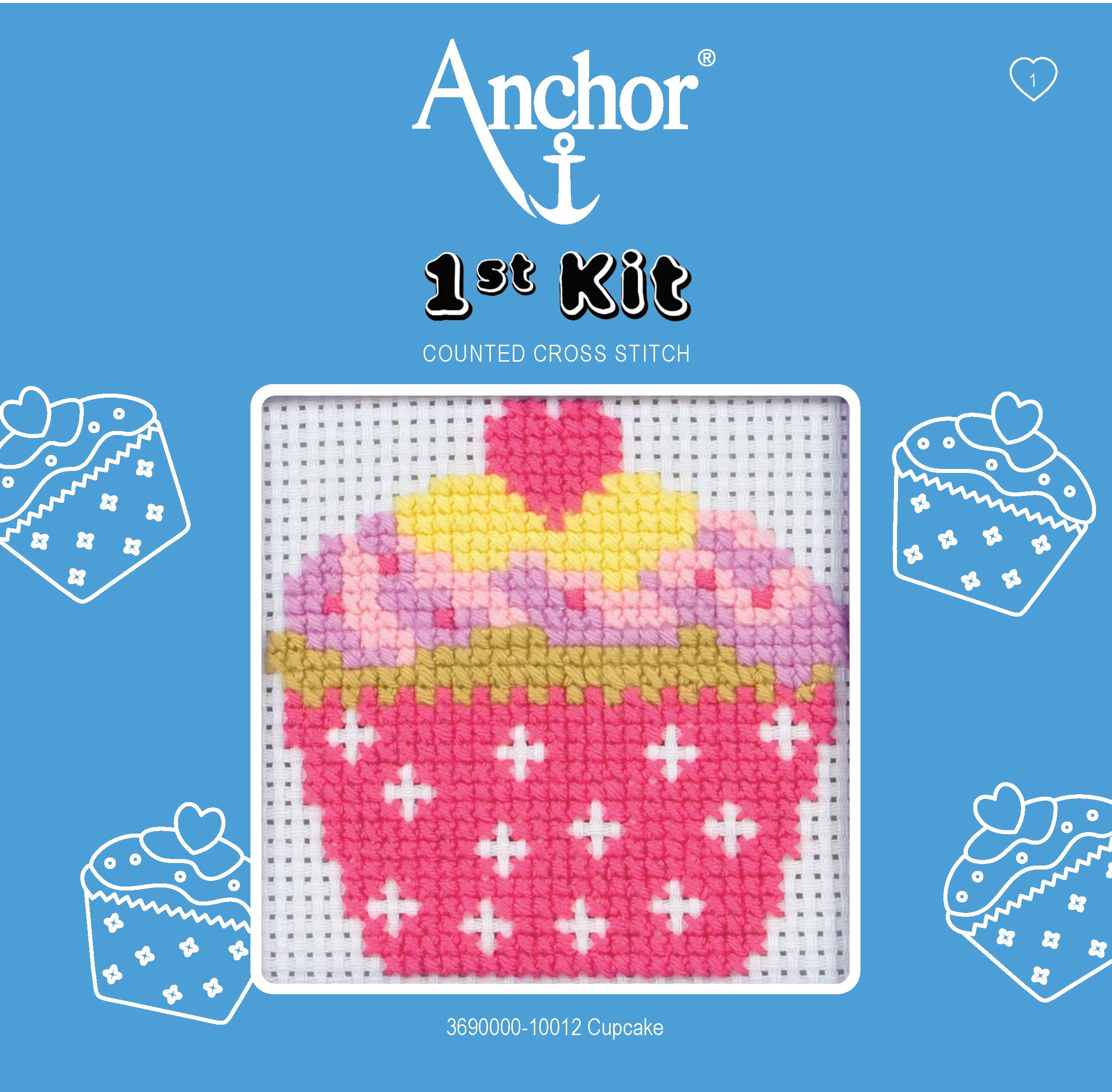 ANCHOR 3690000-10012 Cupcake First Kit, Multi, One, 10 x 10cm