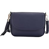EVVE Small Crossbody Bags for Women Trendy Flap Saddle Purses with Tassel Vegan leather Shoulder bag | Small, Trendy, Flap, Purses, with Tassel, Small