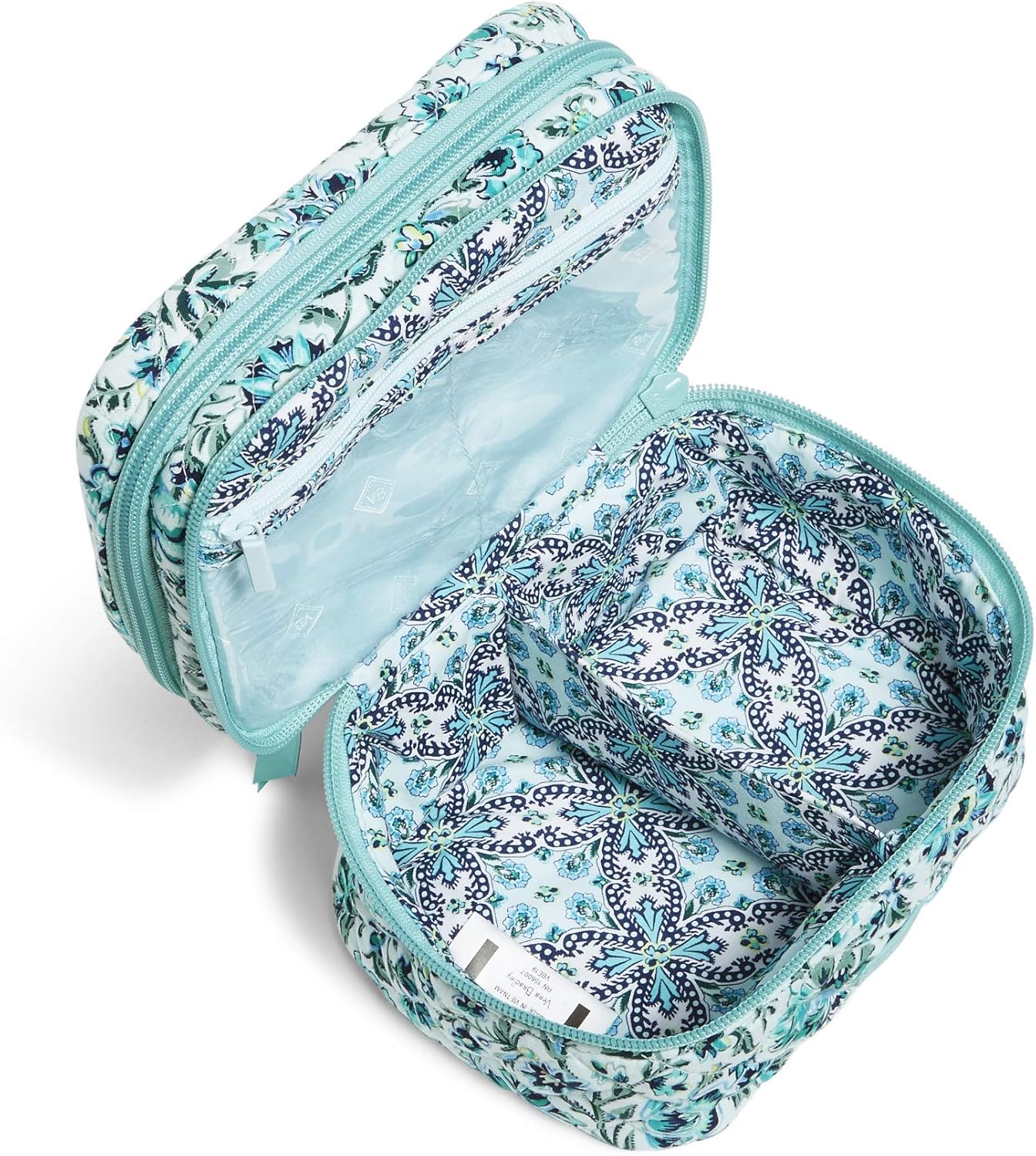 Vera Bradley Women's Organizer Vera Bradley Women s Signature Cotton Jewelry Train Case Cloud Vine One Size, Cloud Vine, One Size US: Shoes