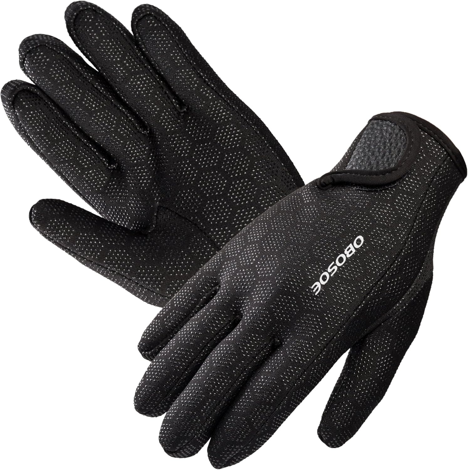 Aodio Dive Gloves, OBOSOE Premium Neoprene 1.5mm Five Finger Gloves for