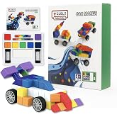 CUBLO Magnetic Blocks for Kids | 3D Building Block Sets, STEM Car Maker | Square, Triangle &amp; Semicircle Cubes, Wheels &amp; Panels | 45 Pcs STEAM Toy | Ages 4+ | Korean-Made | Imagination to Reality