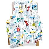 BOOPBEEP Cars Toddler Blankets for Daycare, Soft Warm Fleece Blanket for Kids Small Plush Nap Blanket for Boys Girls Birthday Throw Blanket 40x50