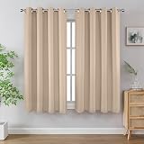 Joydeco Blackout Curtains 72 Inch 2 Panel Thermal Insulated Grommet Drapes