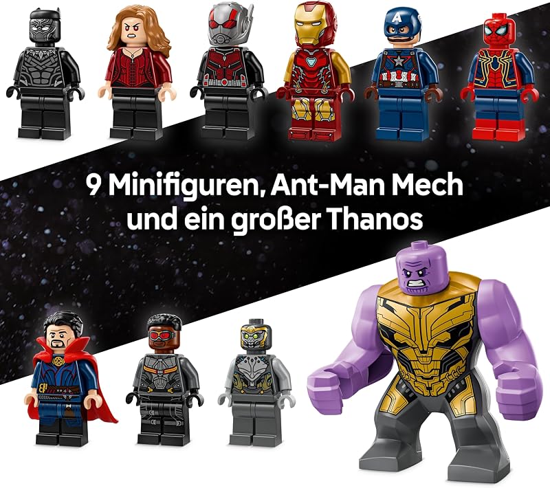 ǀ Marvel Avengers: Endgame Letzter Showdown - Bauspielzeug mit 10 Minifiguren, darunter Captain America, Iron Man, Black Panther & Dr. Strange - Kreatives Geschenk für Jungen und Mädchen 76323 — Foto 7 von 8
