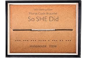 KGBNCIE Morse Code Bracelet for Women Sterling Silver Beads on Silk Cord Secret Message Fuck Friendship Inspirational Encouragement Bracelet Gift for Her