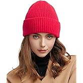 choshion Wool Beanie for Men Women, Seamless Knit Cuffed Warm Winter Hats Fisherman Beanies Womens Ski Hat Skull Cap Unisex