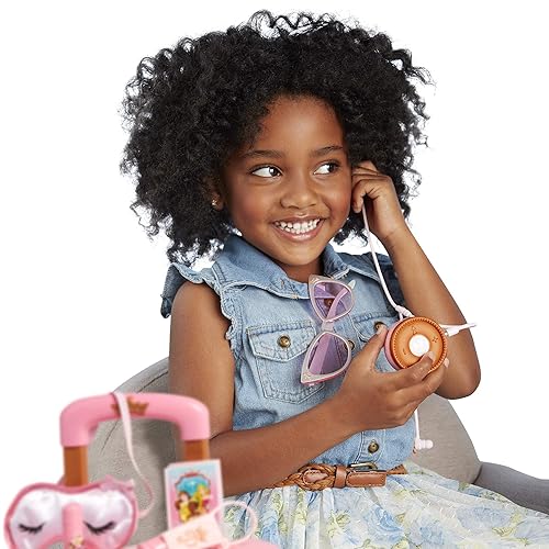 Disney Princess Travel Suitcase Play Set for Girls with Luggage