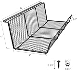 Univivi 2pk Under Desk Cable Management Tray Metal Wire Basket Organizer Black view 2