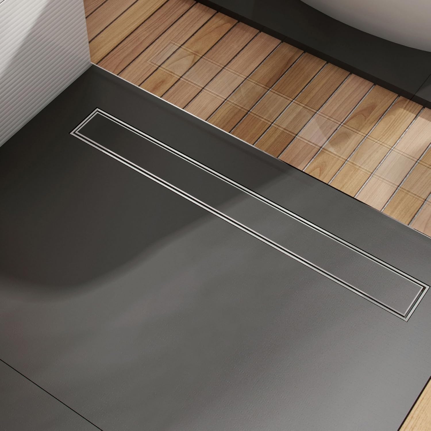 Stainless Steel Shower Gutter Drain Floor Drain Shower Drain With