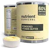 Butter Powder, Freeze Dried Prepper Supplies &amp; Emergency Food Supply, #10 Can, 204 Servings, Soy &amp; Gluten Free, Shelf Stable Up to 10 Years, One Can, 204 Servings