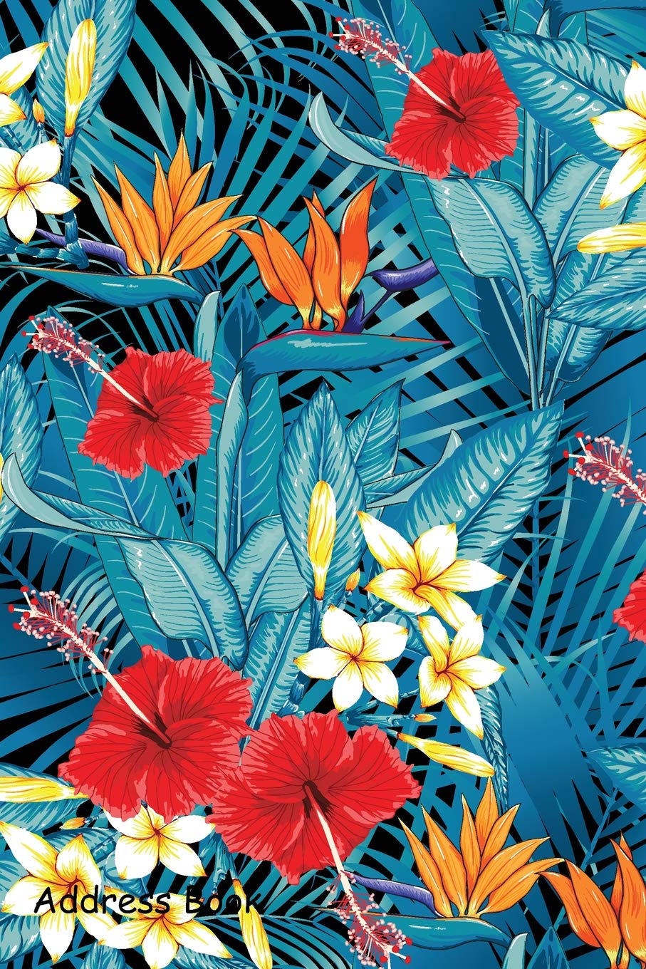 Address Book: Include Alphabetical Index With Bird of paradise flowers tropical