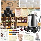 FAIRYELF Soy Candle Making Kit for Adults &amp; Hot Plate, DIY Starter Supplies | Includes Glass Jars, Tins, Scents, Soy Wax, 3D Decorative Flowers &amp; Color Dyes, Aromatherapy Craft for Home Decor &amp; Gifting
