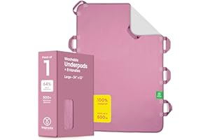 Improvia Positioning Bed Pad, with 8 Reinforced Handles, Quick-Drying, Washable, Waterproof, for Lifting, Turning, Transferin