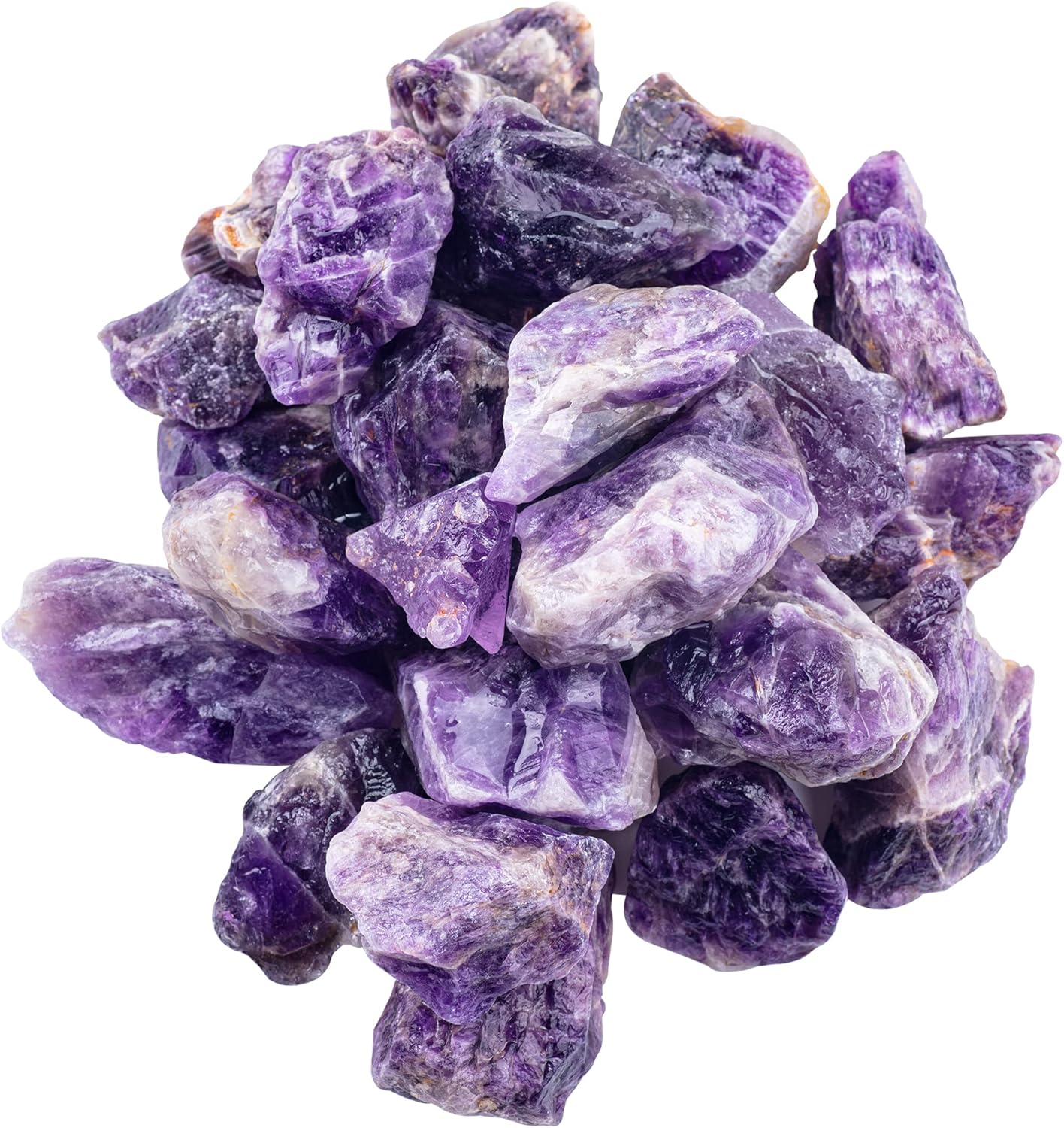 Indoor Fountains & Accessories - FORBY 1 lb Bulk Amethyst Rough Stones - Large 1