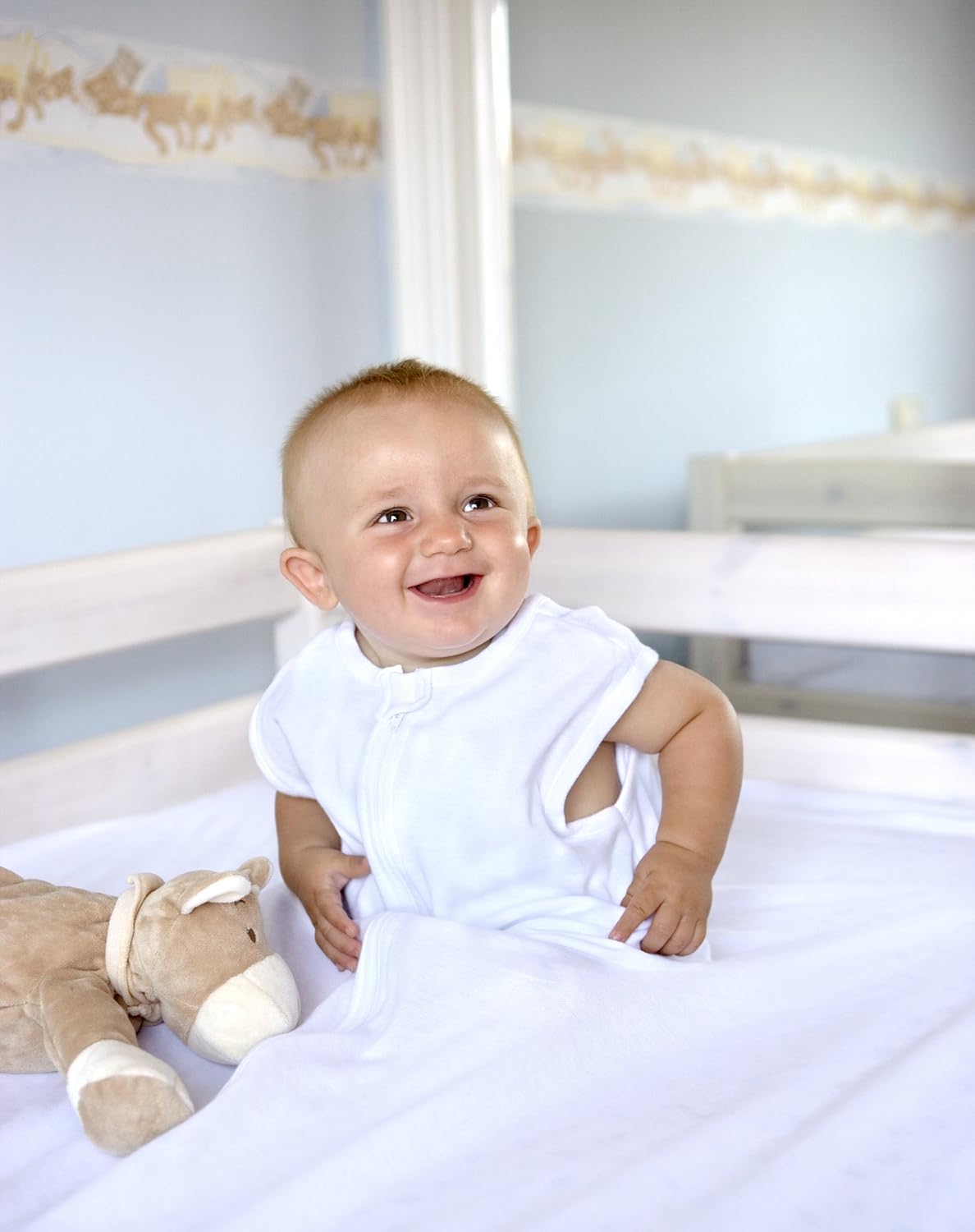 Safety bed sheet 80-90cm x 180-200cm (White), 6 a 48 meses