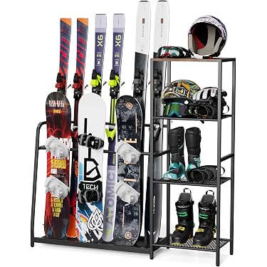 Support Mural Pour Skis Et Snowboard – Rangement Garage, Maison, Protège Les Spatules Et Rocker - 6