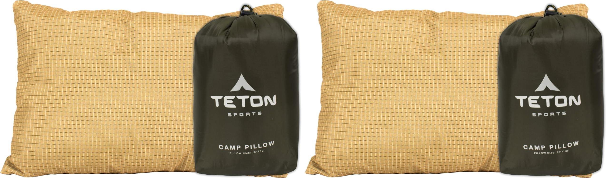 TETON Sports Camp Pillow; Great for Travel, Camping and Backpacking; Washable, Green, 12 x 18 inches; 9.6 Ounces