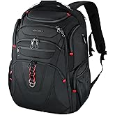 KROSER Travel Laptop Backpack 17.3 Inch XL Heavy Duty Computer Backpack Water-Repellent College Daypack Check Point Friendly