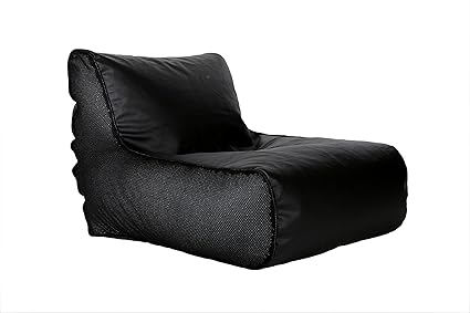 Comfy Bean Bags Bean Chair Cross Net XXL Bean Bag without Fillers Cover (Black)