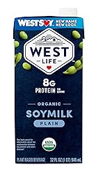 West Life Organic Soy Milk, Original Plain, 8g of