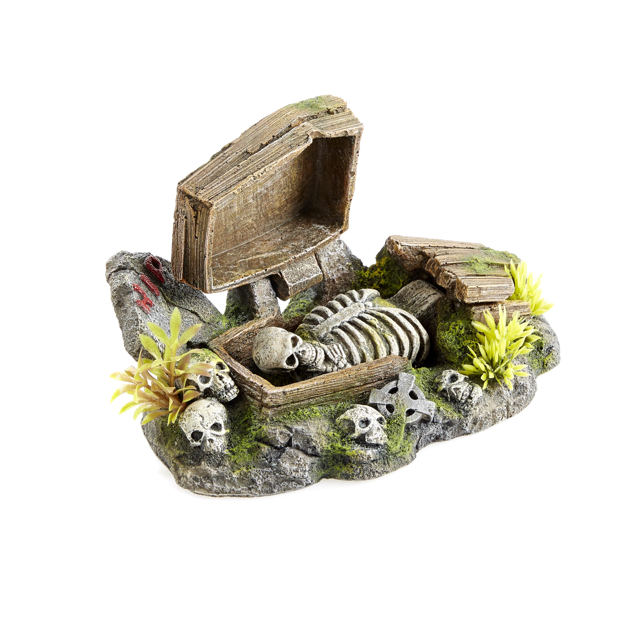 CLASSIC Action Ornament Coffin With Plants 195mm