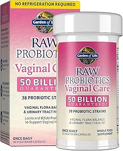 Garden of Life Raw Probiotics Vaginal Care - 50 Billion CFU - 38 Probiotic Strains - Supports Vaginal & Urinary Tract Health 
