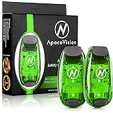 Apace Vision LED Safety Light (2 Pack) with Bonus Items &ndash; Clip On Strobe/Running Lights for Runners, Dogs, Bikes, Walking and More