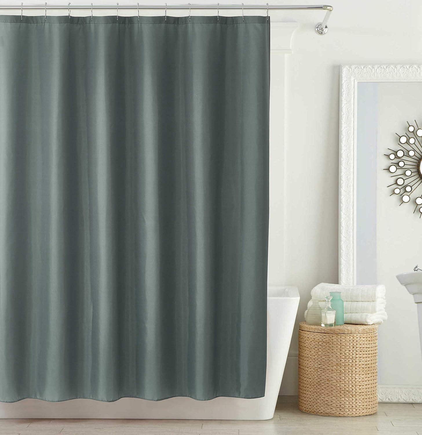 Home Beyond WaterRepellent Durable Fabric Shower Curtain Liner Mold