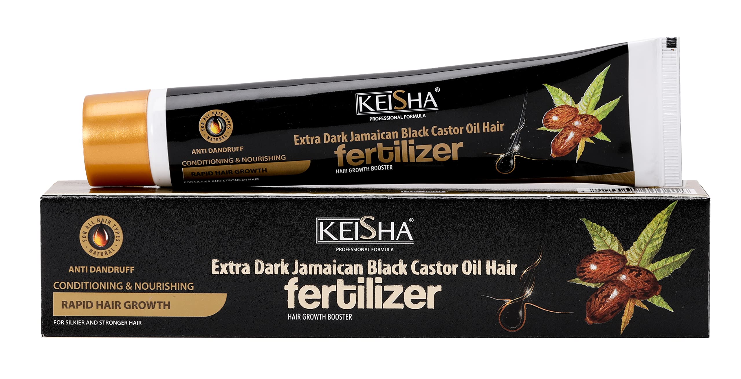Keisha Extra Dark Jamaican Black Castor Oil Hair Fertilizer Cream 70ml for rapid hair growth