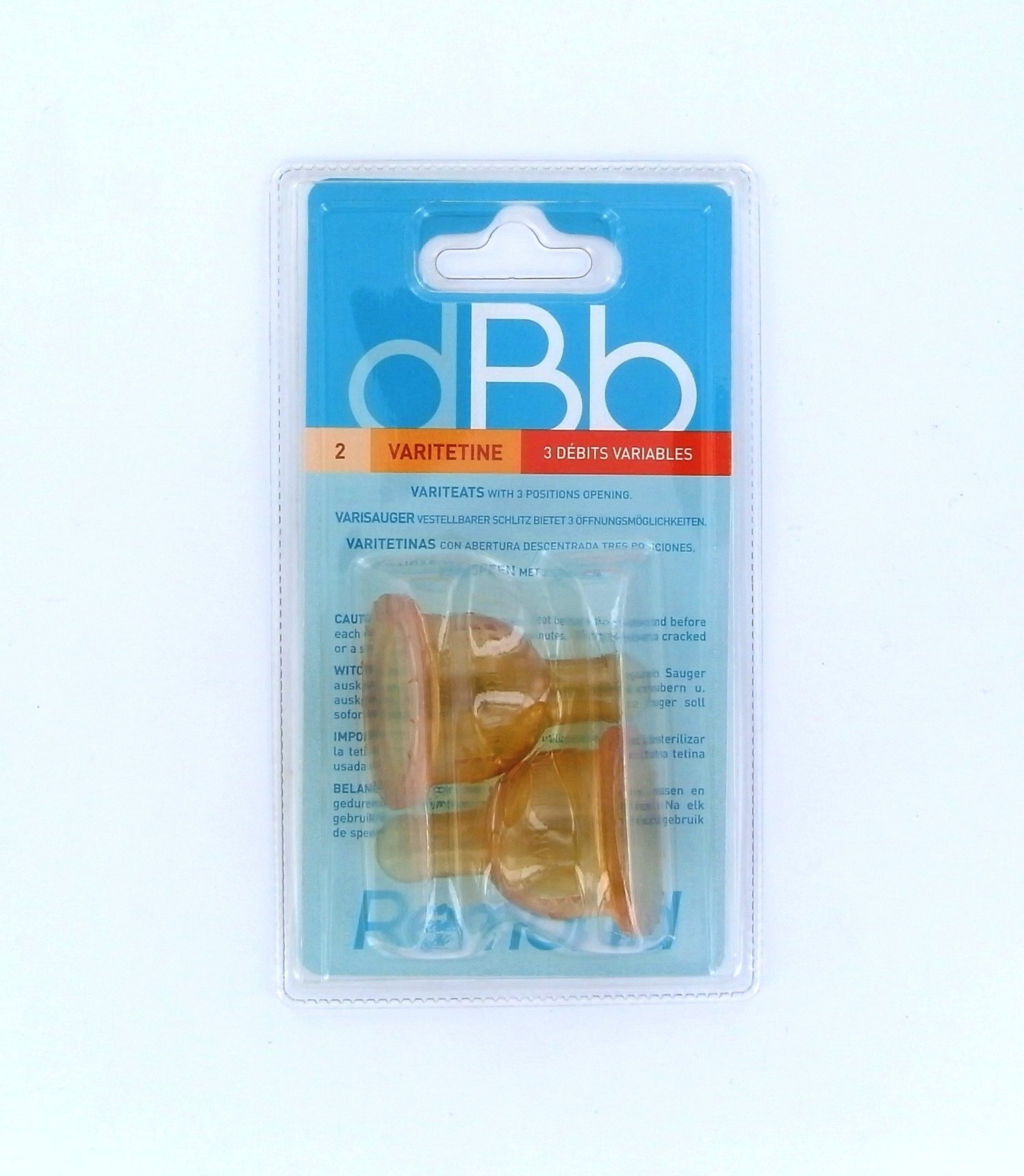 dBb Remond144600 Pack of 2 Rubber teats with 3 Positions and Air Regulations