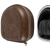 Geekria Shield Headphones Case Compatible with Marshall Major II/III/IV/V, Mid ANC, Replacement Hard Shell Travel Carrying Bag with Cable Storage (Brown)