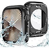 Goton 2 in 1 Waterproof Case Compatible for Apple Watch Series 11/10 Screen Protector 46mm, 360 Protective Glass Face Cover Hard PC Bumper + Back Frame for iWatch Accessories 46 mm