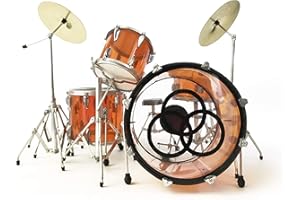FanMerch Drum Kit Led Zeppelin, John Bonham, Tribute Vistalite Transparent Amber Mini Drum Set Replica Collectible