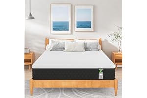 JEEKEA 12 inch Queen Mattress in a Box - 12 Inch Memory Foam Mattress Queen Size - Hybrid Matress for Back Pain Relief - Medium Firm with Motion Isolation & Strong Edge Support