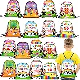 Sweetude 48 Pcs Kindergarten Gift Bags Bulk Preschool Drawstring Bag Backpack Favor for Kid, Student, Graduation, Back to School