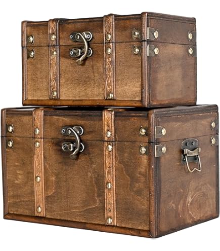 Amazon.com: SLPR Alexander Wooden Treasure Chests - Set of 2